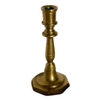 Golden brass candle holder