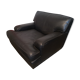 Black leather armchair