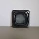 Smoked glass ashtray from the 70s - Square MCM catchall