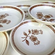 Vintage stoneware soup plates