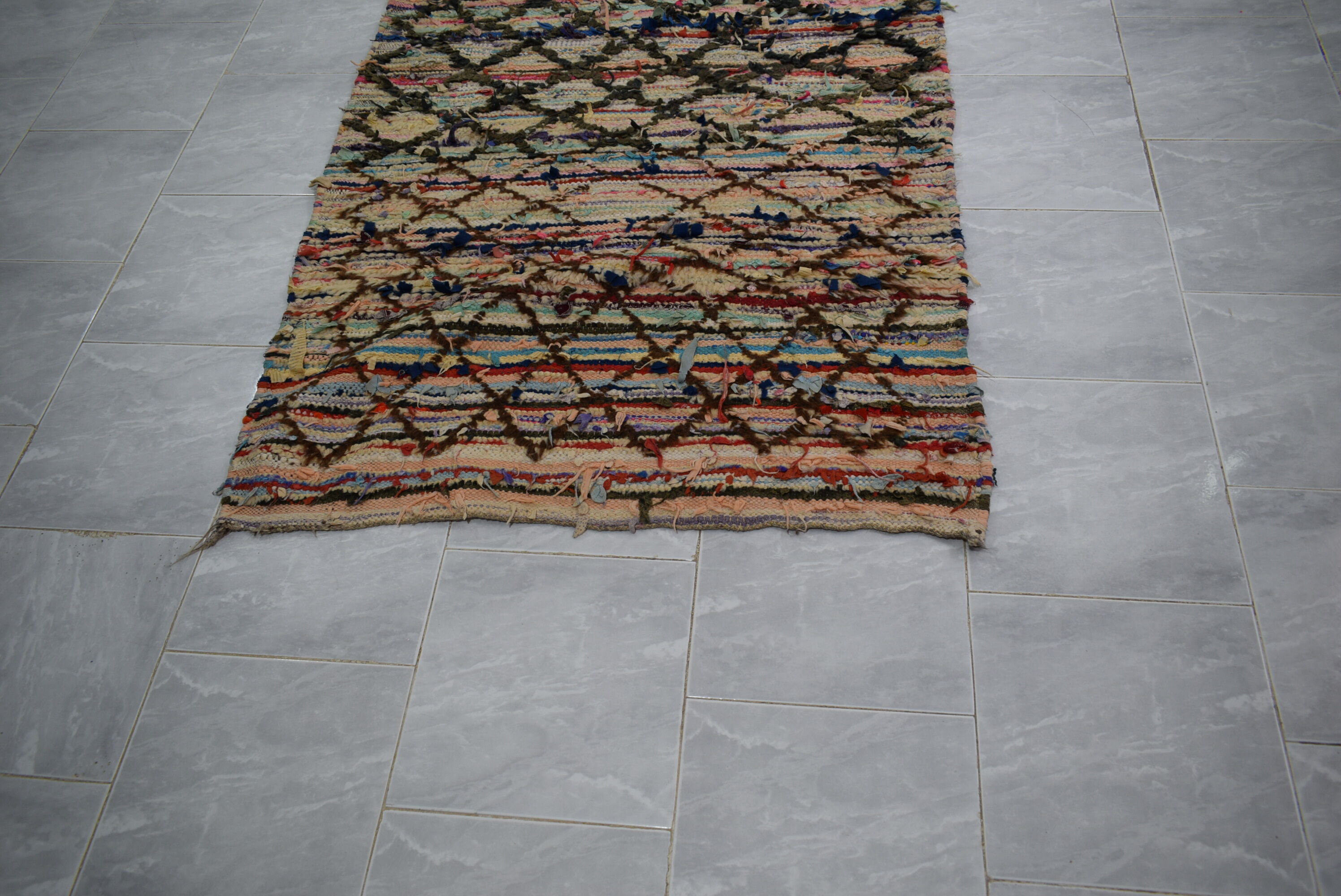Tapis berbère boucharouite vintage 190x90 cm