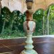 Lampe onyx vintage vert et marron