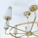 Large Vintage Italian Pendant Light, 1950s, Brass Glass