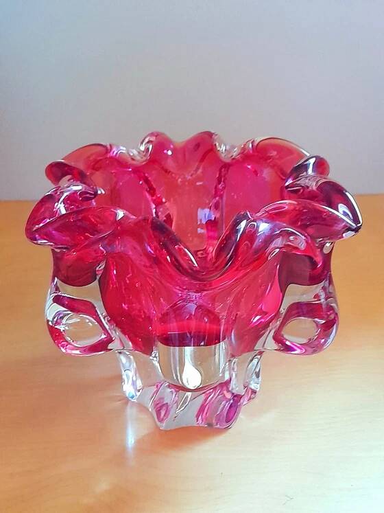 Bohemian glass cup by Josef Hospodka 1960