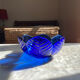 Blue leaf glass bowl