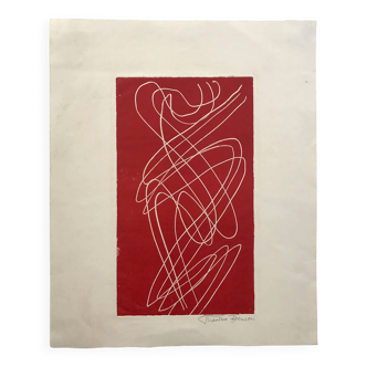 Theodore brenson, untitled, c. 1950. original engraving signed in pencil.