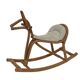 Vintage rattan rocking horse for a 1960s nursery design