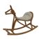 Vintage rattan rocking horse for a 1960s nursery design