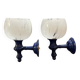 Pair of vintage 70s wall lights