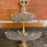 Cake Stand Antique Crystal + Gilded Bronze Trays #