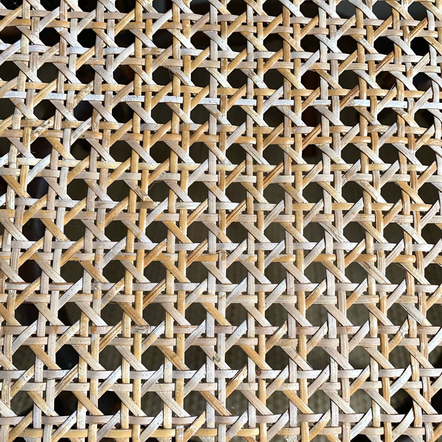 Rattan and cane bistro chairs