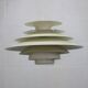 Suspension Jeka danoise blanche/beige - Éclairage moderne du milieu du siècle