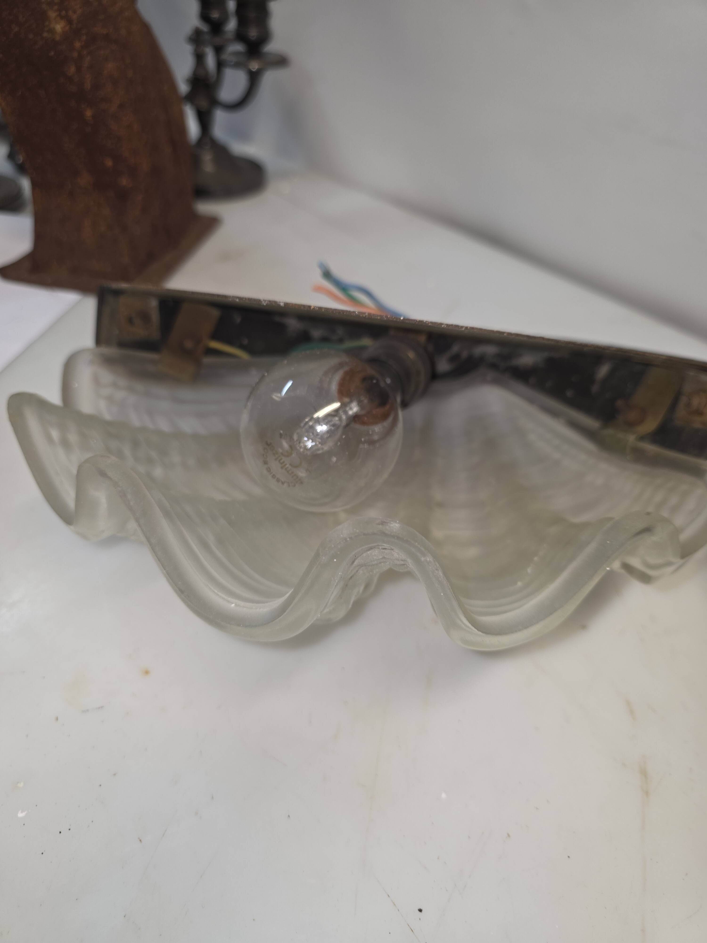 Pair of shell wall lights Art Deco 1930