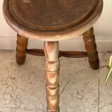 Wooden stool tripod vintage