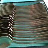 Box of 12 forks and 12 tablespoons in silver metal