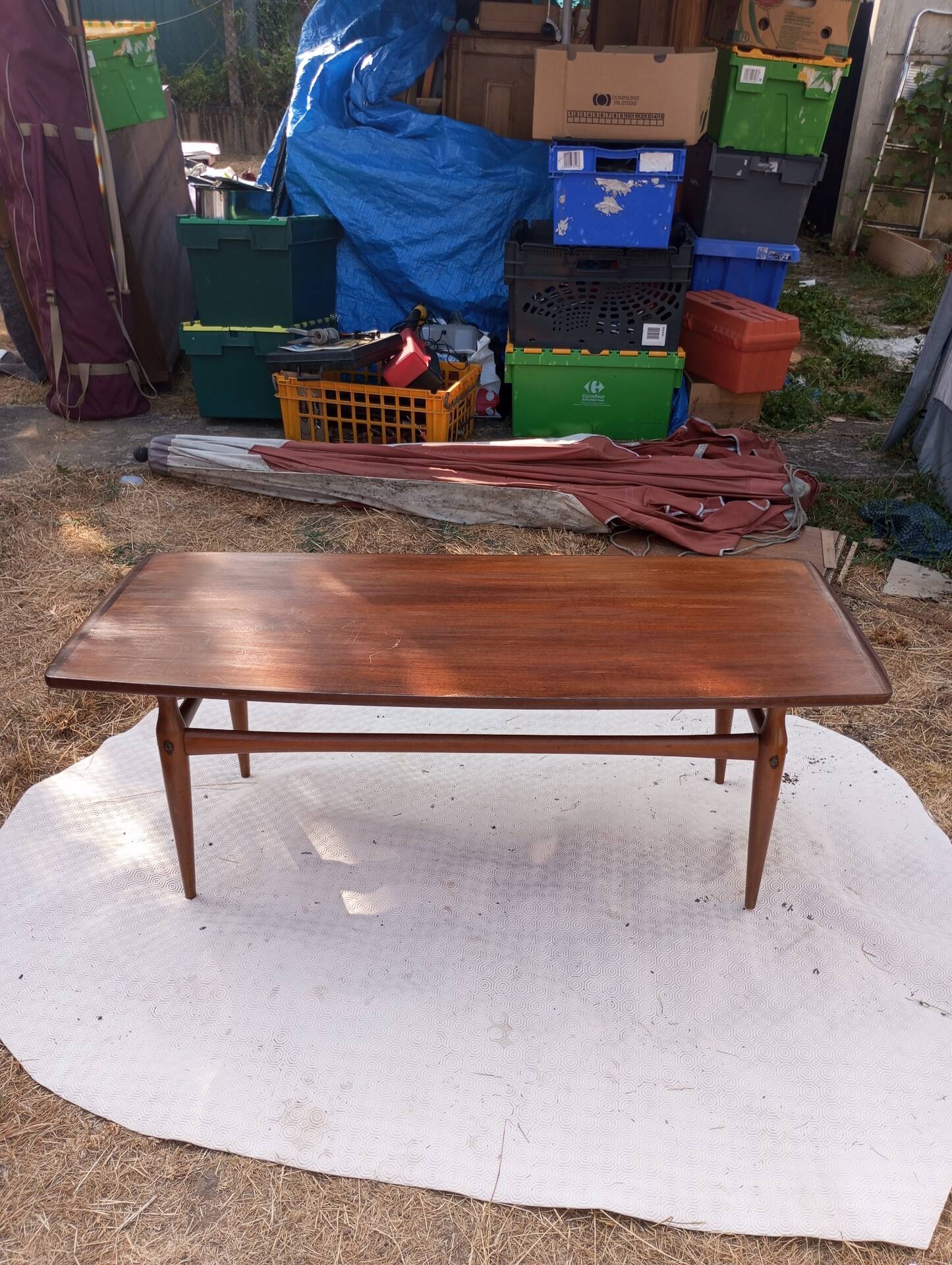 Scandinavian coffee table in teak