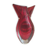 Vase en cristal de 3 couleurs de Murano vers 1970