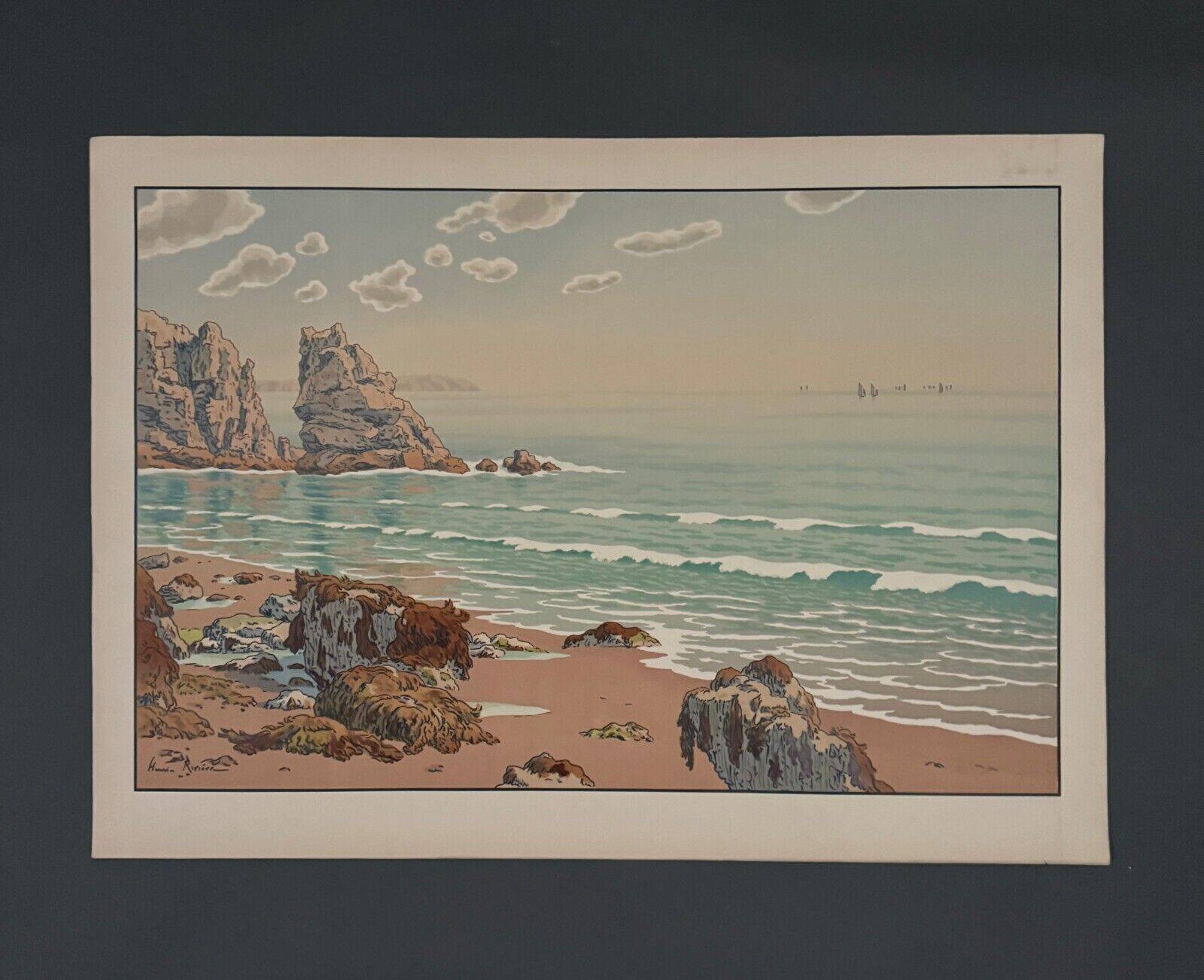 Lithograph by Henri Rivière Aspects of Nature - The Sea