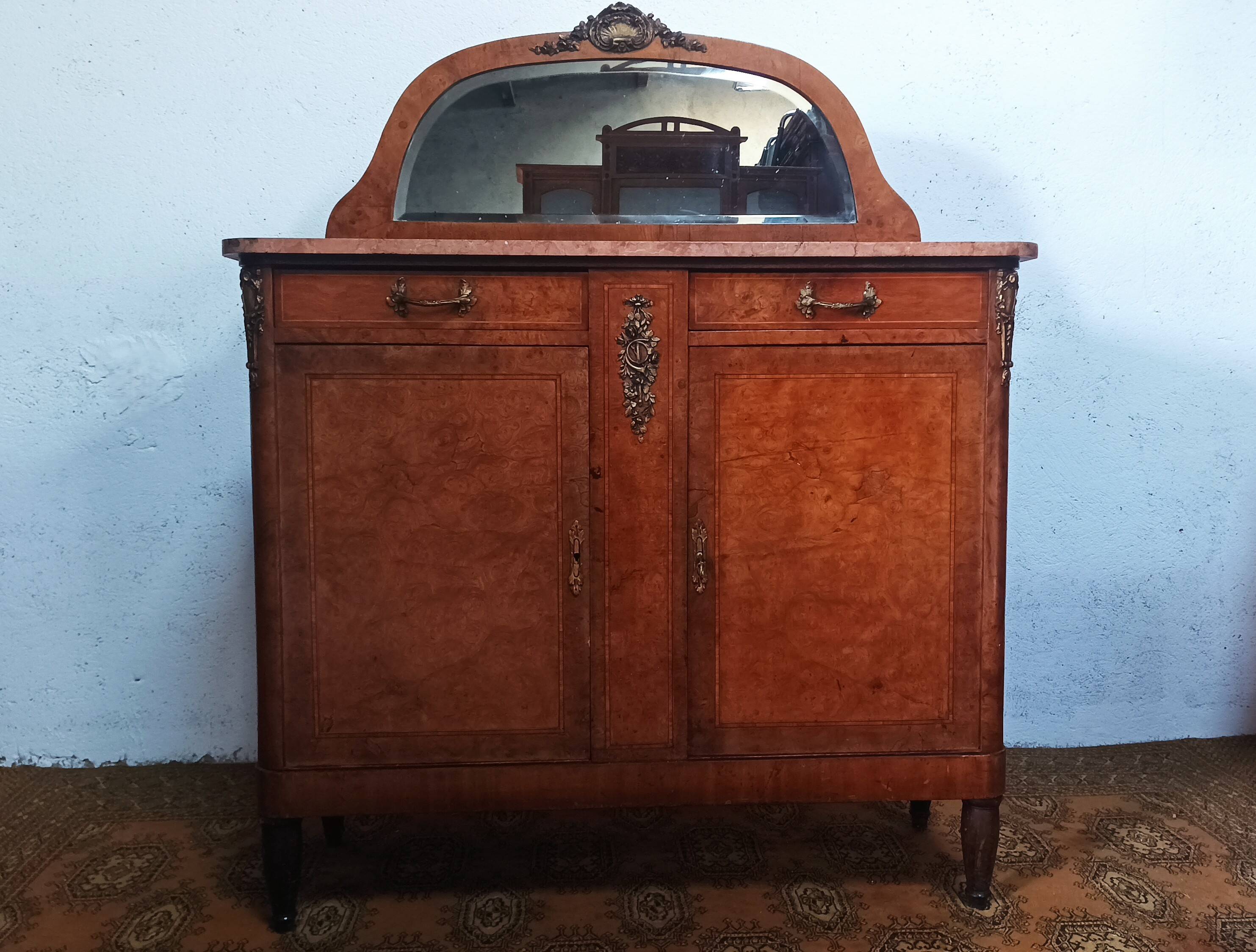 Art Deco burr walnut sideboard
