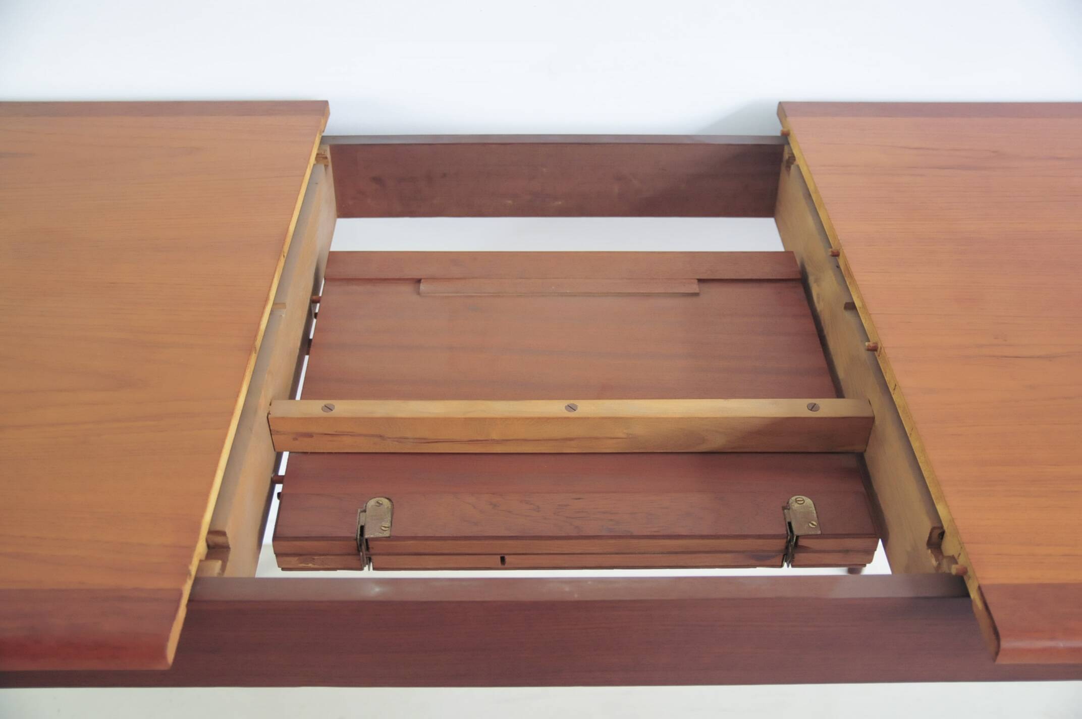 Folding teak dining table