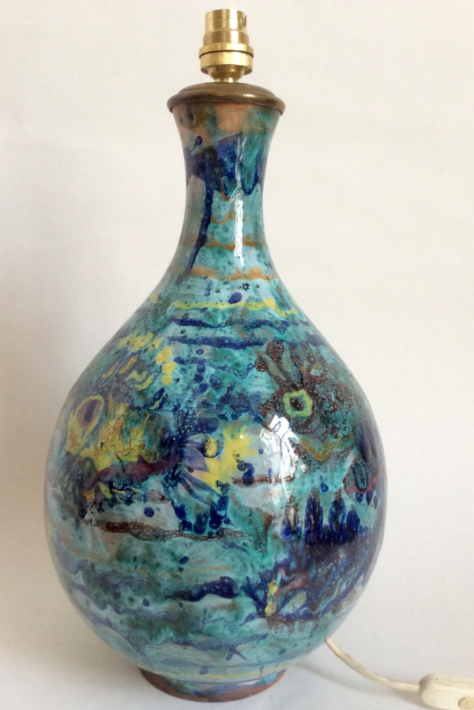 By Geneviève Duboul, 60s ceramic lamp