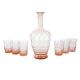 Set of glasses and carafe, Italian design, 1970s, made in Italy