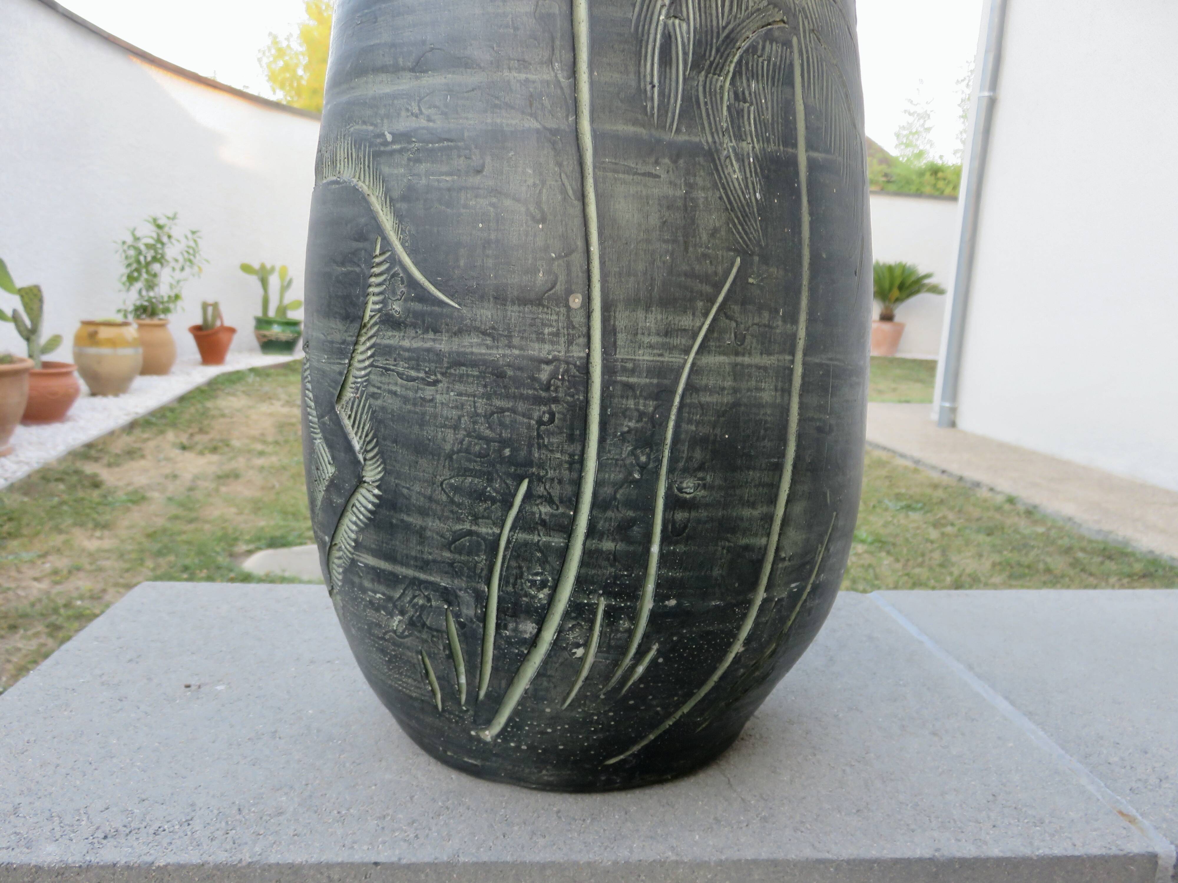 Important ceramic vase by Francisco Figueras, Catalonia, Spain.