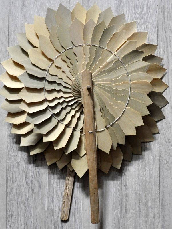 Eventail of handcrafted on the island of Sao Tomé. Material: bamboo