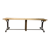 Bench with rustic base