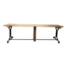Bench with rustic base
