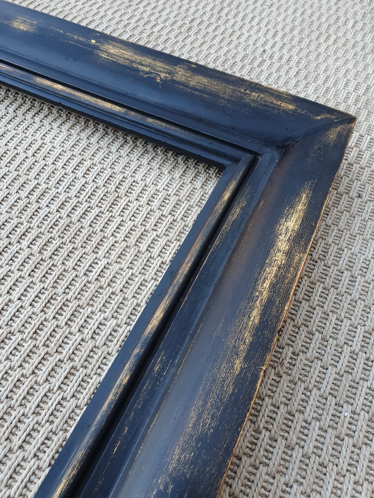 Old black patinated frame