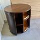 Art Deco rotating round bar in two-tone wood