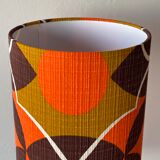Oblivion lampshade H38 D20 - vintage 70's fabric