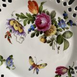 Openwork porcelain bowl with hand decoration – Von Schierholz manufactory in Plaue