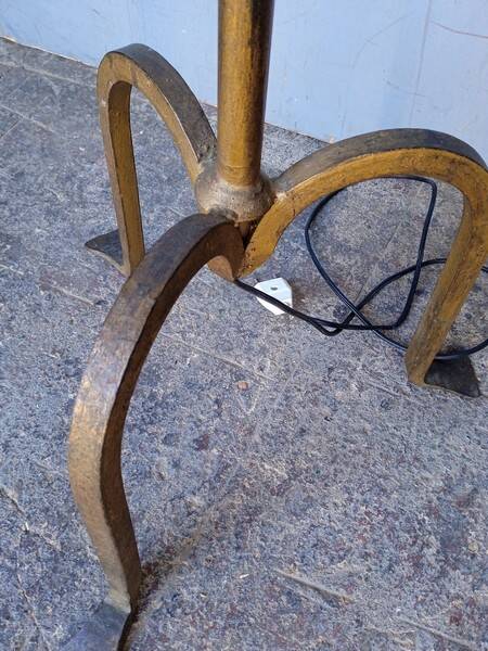 Brutalist beaten iron floor lamp ep 1940/50