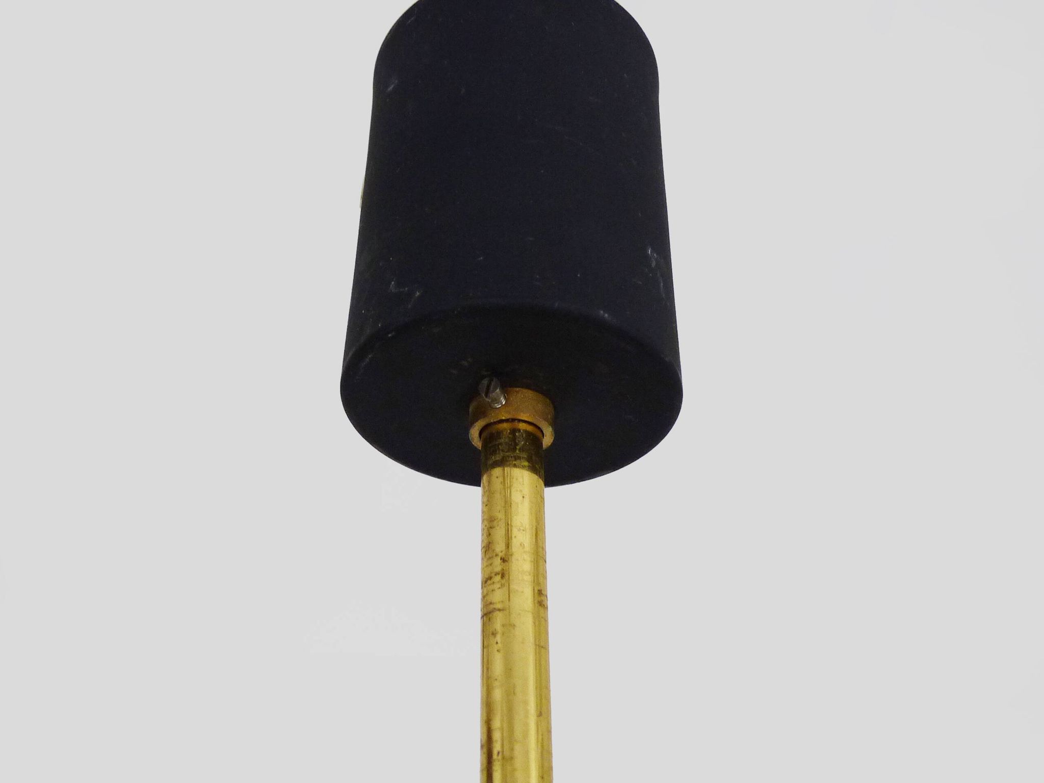 Modernist brass and perspex chandelier Maison Arlus France from the 1950s