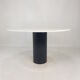 Table à manger ronde en marbre, années 1980