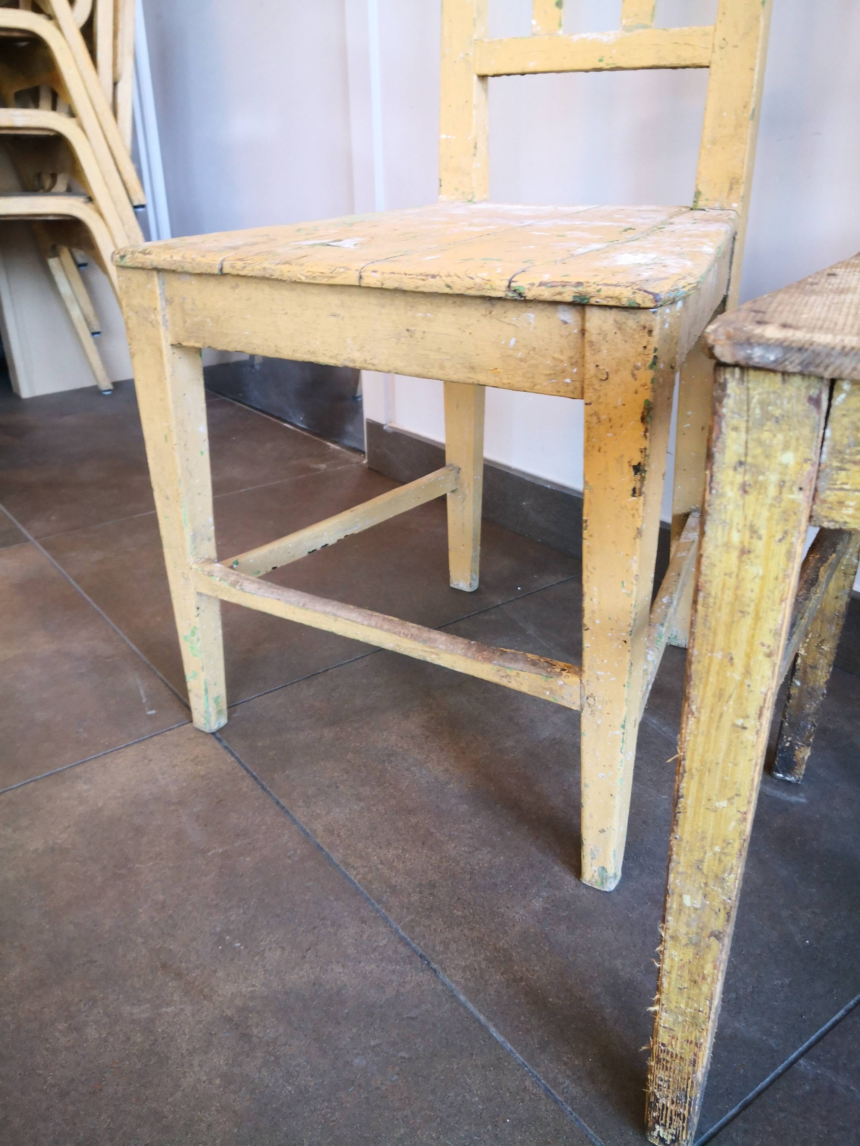 Banc en bois rustique des années 1920 | Selency