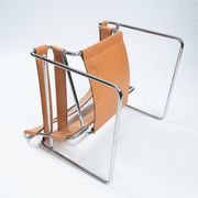 Wassily chair by Marcel Breuer, in brown leather, Italy, 1980s
