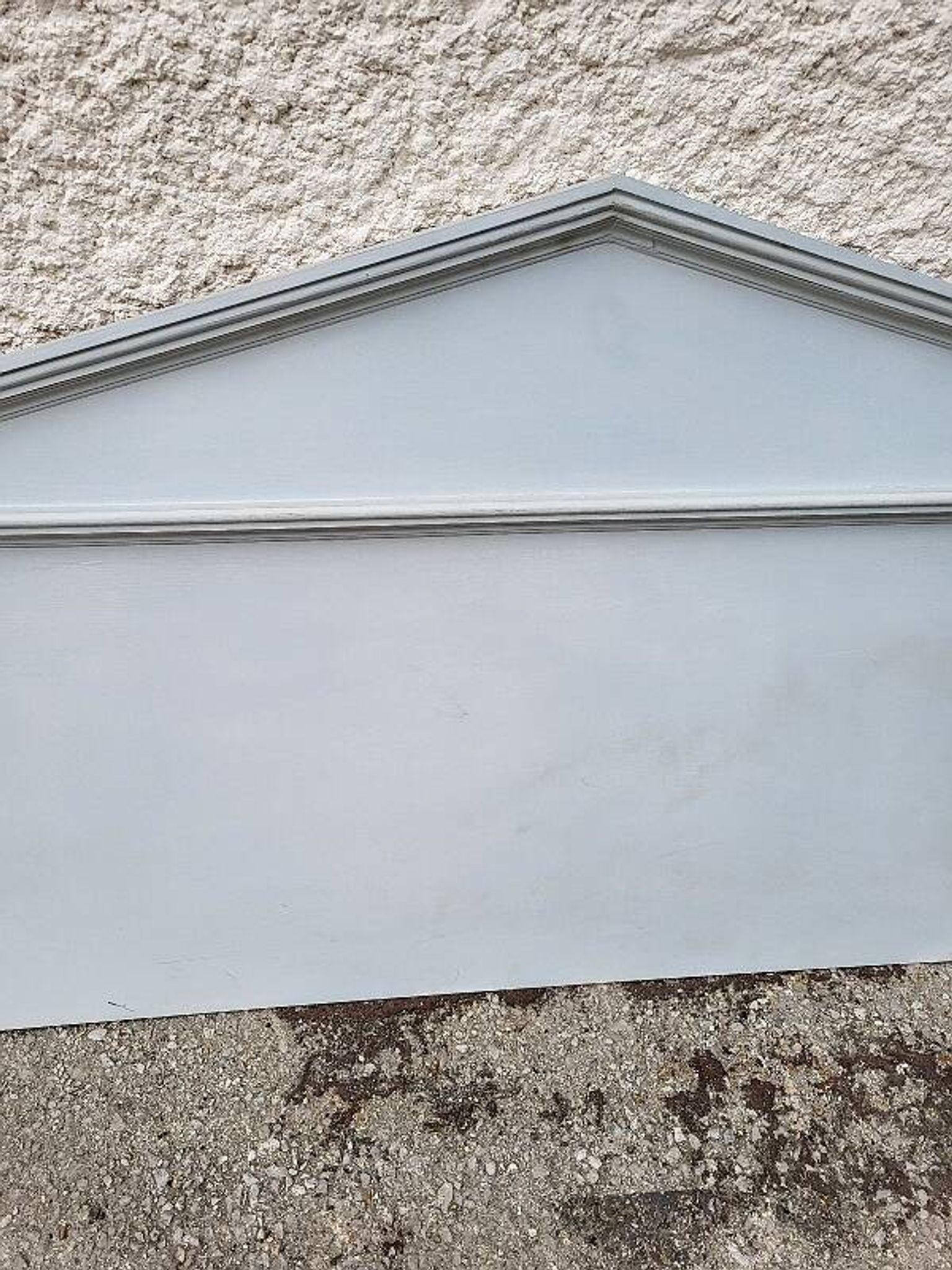 HEADBOARD IN WOOD PAINTED GREY, RECENT HANDMADE MANUFACTURE