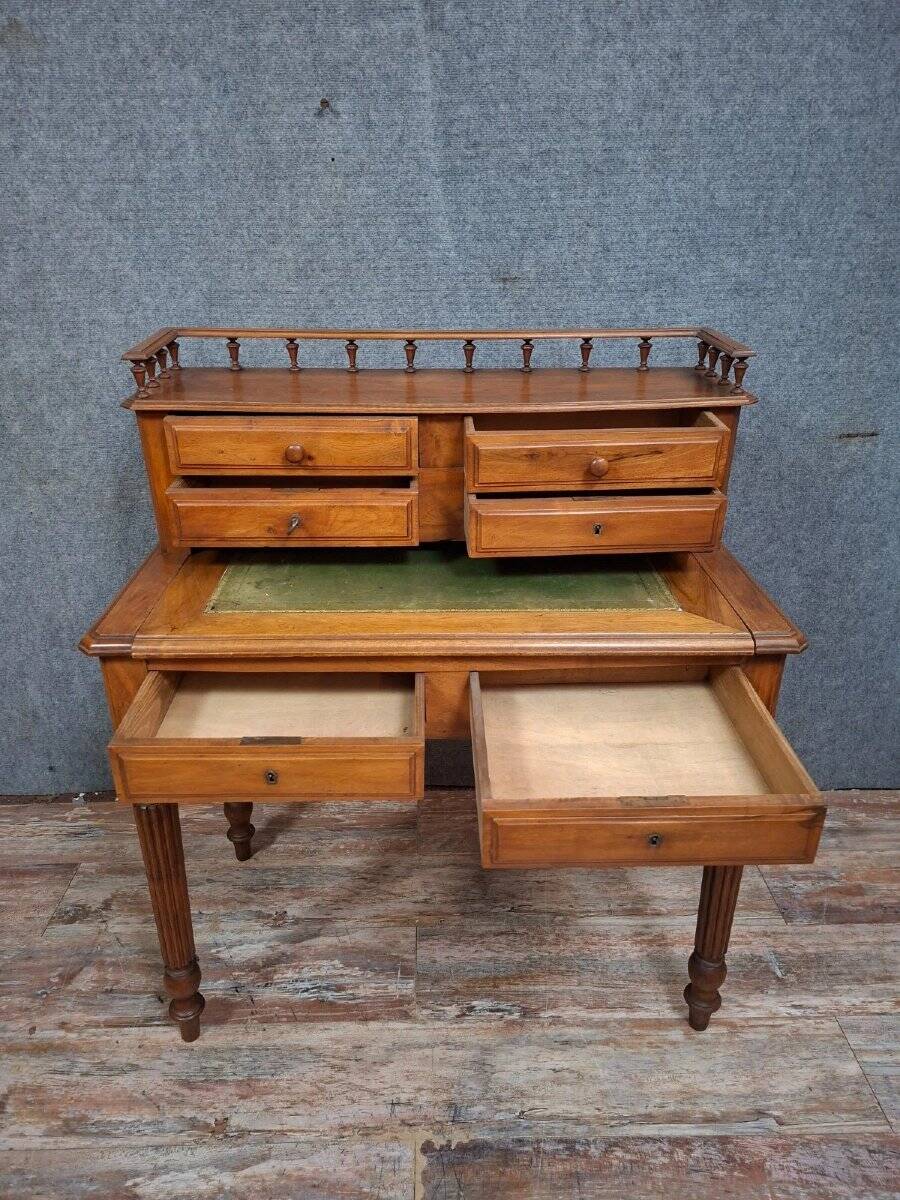 Antique Louis Philippe style desk with a tiered design - walnut - 19th century