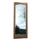 Beveled mirror solid wood door frame carved air-gummed