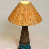 1960s Rimini Blue ceramic table lamp by Aldo Londi for Bitossi Italy