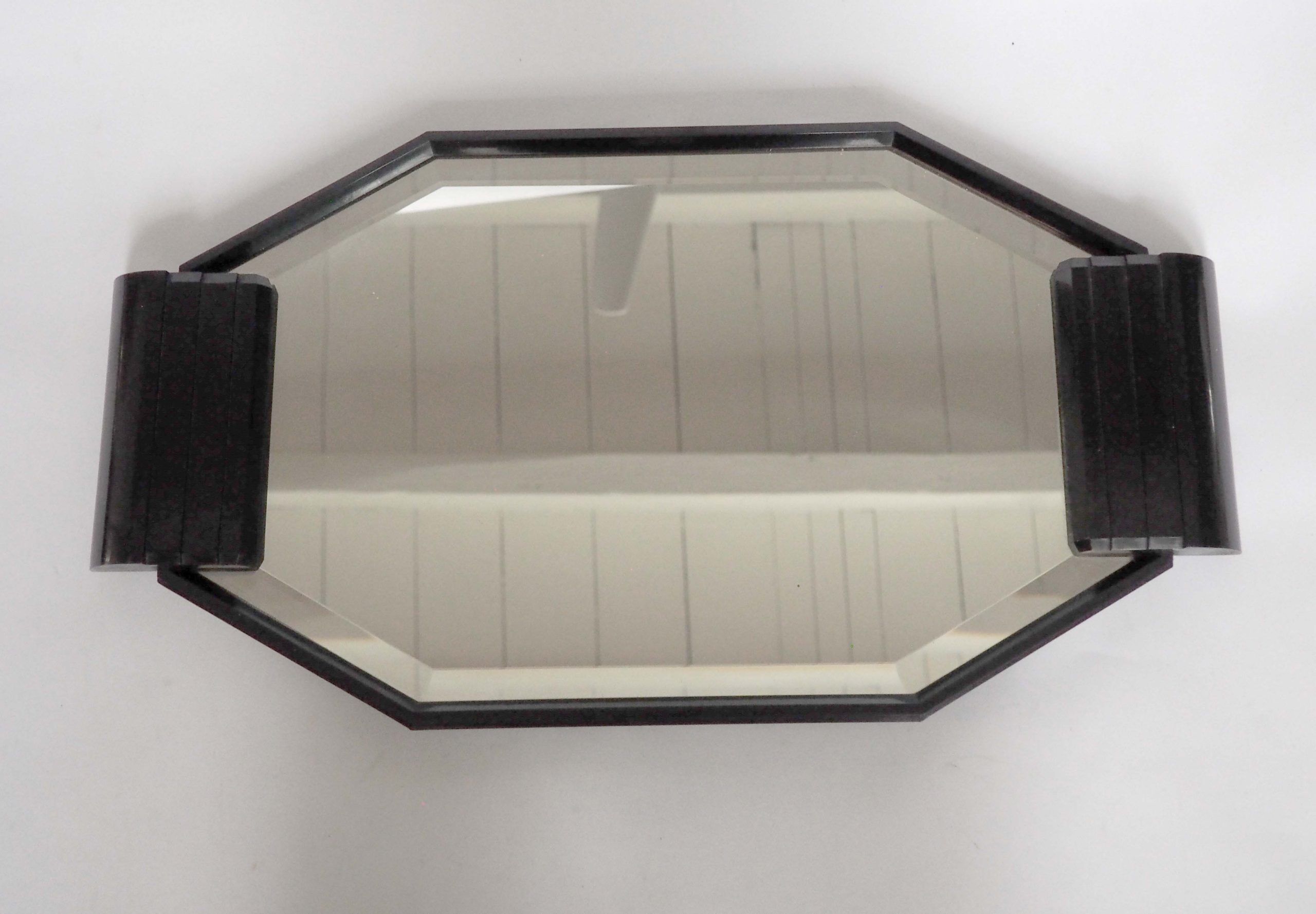Bakelite mirror plateau Art Deco
