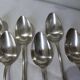 6 vintage silver-plated metal soup spoons, hallmarked 211289