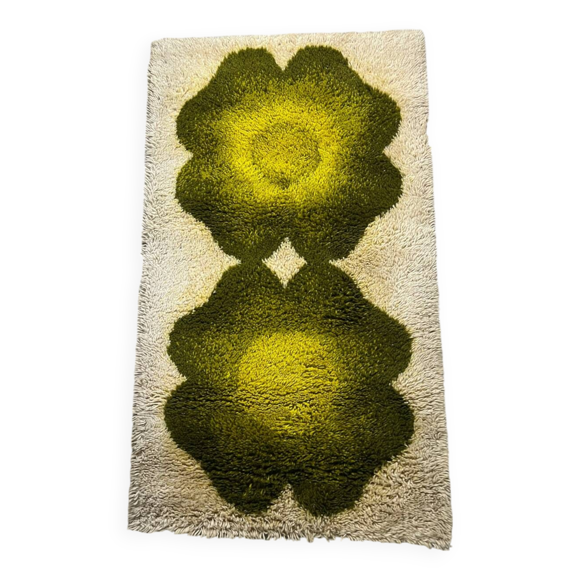 Vintage 70's pure wool velvet rug