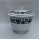 Vintage Meissen porcelain bonbonniere / lidded sugar bowl with vine leaf design, 1930s