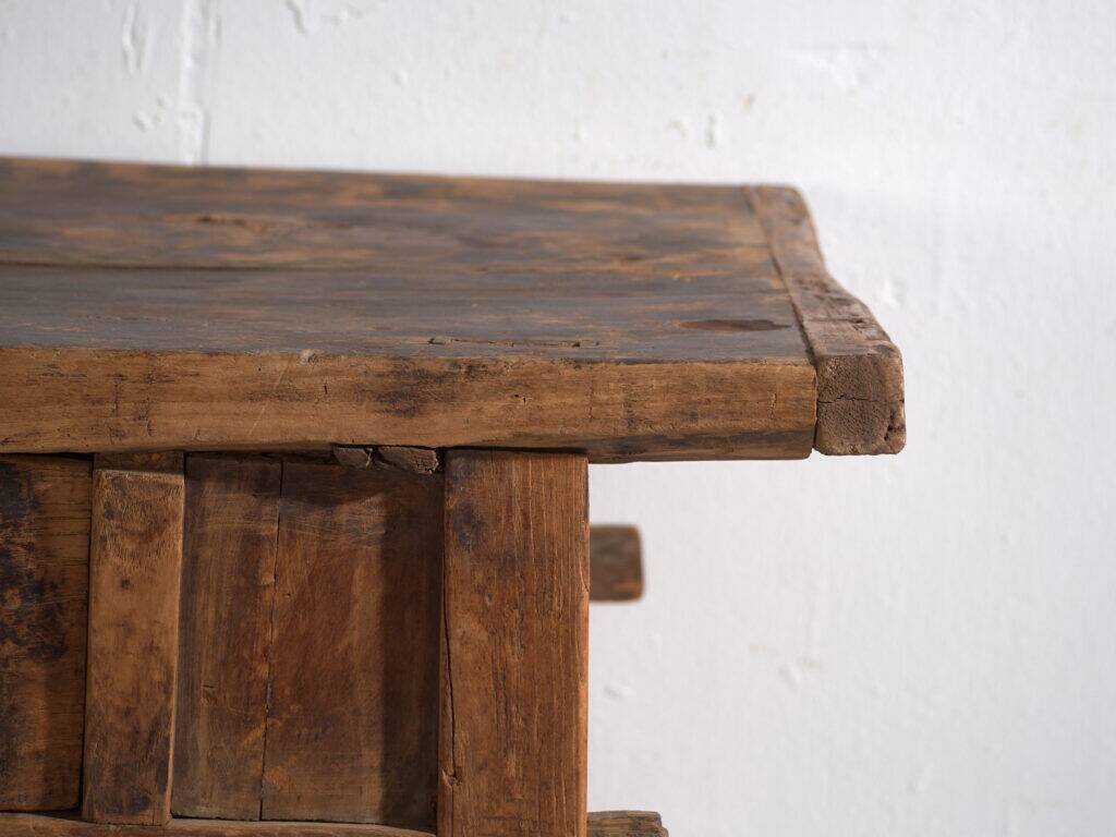 Antique solid wood table – Chinese side table with drawer – circa 1900