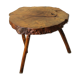 Brutalist side table made from vintage tree stump wood