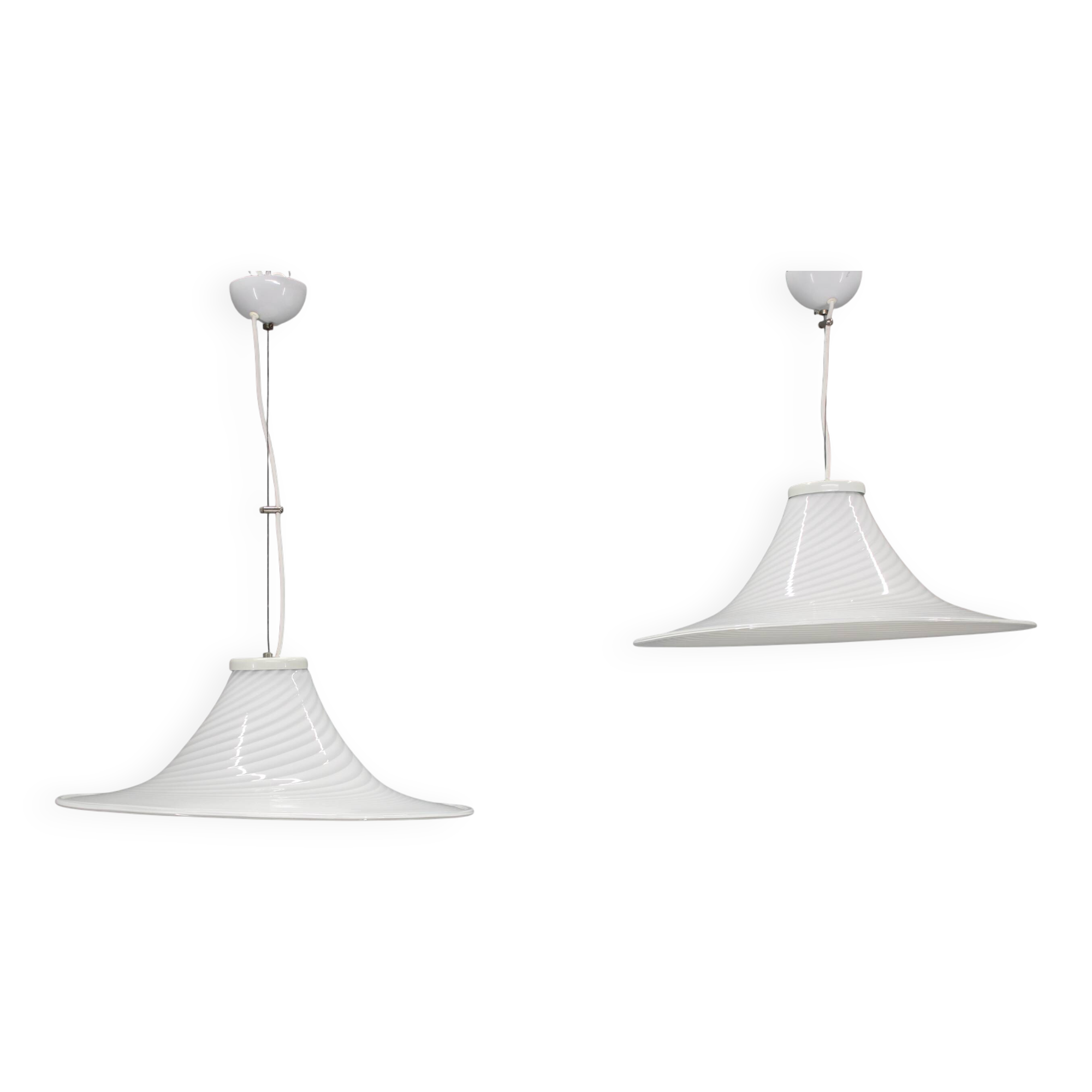 1970s Pair of Italian Pendants by Murano